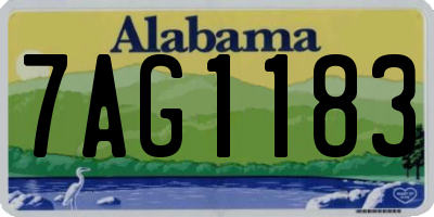 AL license plate 7AG1183