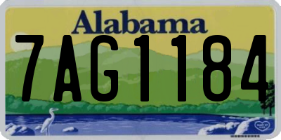 AL license plate 7AG1184