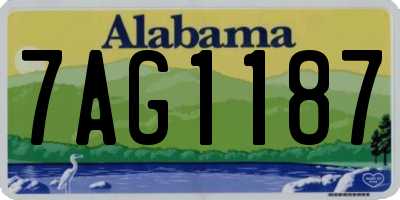 AL license plate 7AG1187