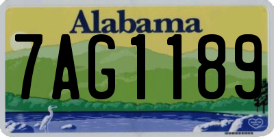 AL license plate 7AG1189