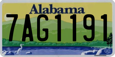 AL license plate 7AG1191