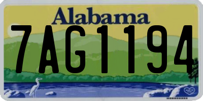 AL license plate 7AG1194