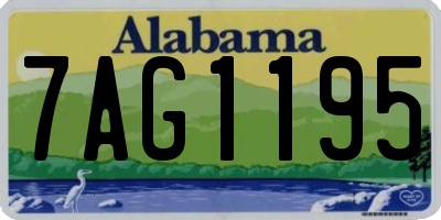 AL license plate 7AG1195