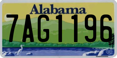 AL license plate 7AG1196