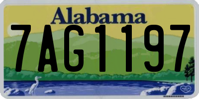 AL license plate 7AG1197