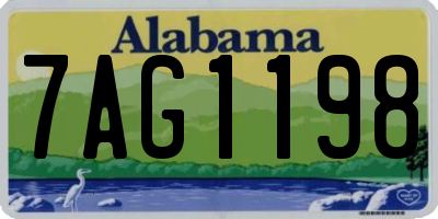 AL license plate 7AG1198