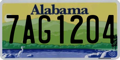 AL license plate 7AG1204