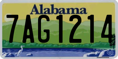 AL license plate 7AG1214