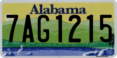 AL license plate 7AG1215
