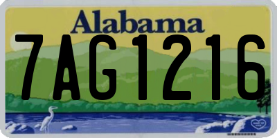 AL license plate 7AG1216