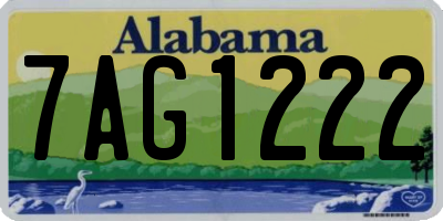 AL license plate 7AG1222