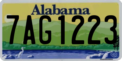 AL license plate 7AG1223