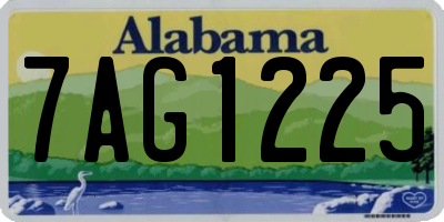 AL license plate 7AG1225