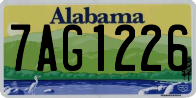 AL license plate 7AG1226