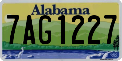 AL license plate 7AG1227