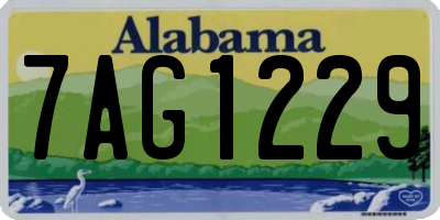 AL license plate 7AG1229
