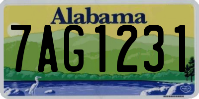 AL license plate 7AG1231