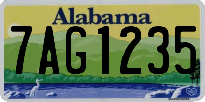 AL license plate 7AG1235