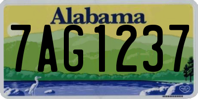 AL license plate 7AG1237