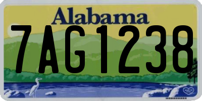 AL license plate 7AG1238