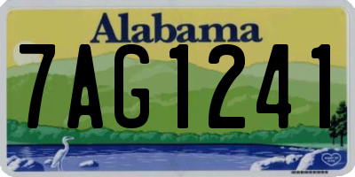 AL license plate 7AG1241