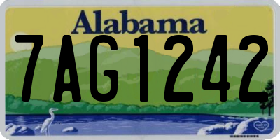 AL license plate 7AG1242