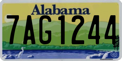 AL license plate 7AG1244