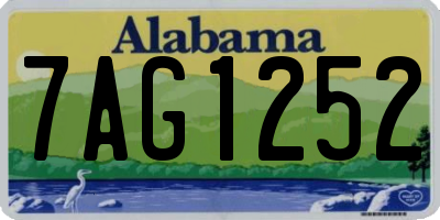 AL license plate 7AG1252