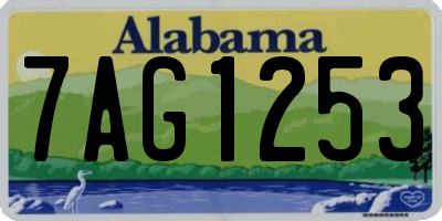 AL license plate 7AG1253
