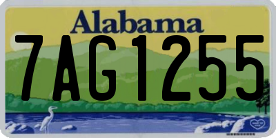 AL license plate 7AG1255