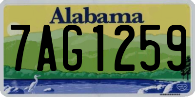 AL license plate 7AG1259