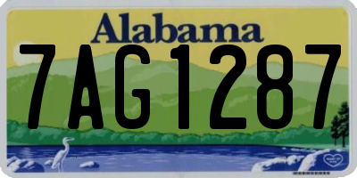 AL license plate 7AG1287