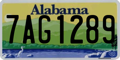 AL license plate 7AG1289
