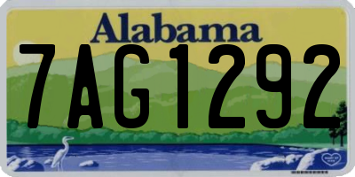 AL license plate 7AG1292