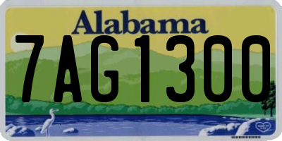 AL license plate 7AG1300