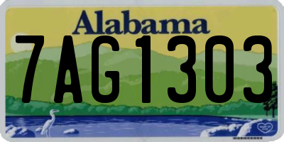 AL license plate 7AG1303
