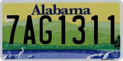 AL license plate 7AG1311