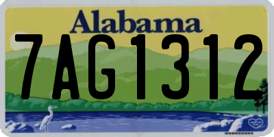 AL license plate 7AG1312