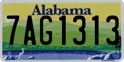 AL license plate 7AG1313