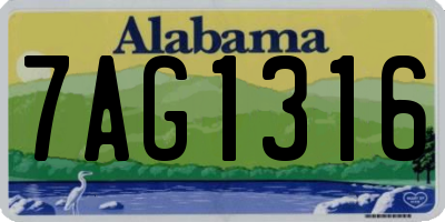 AL license plate 7AG1316