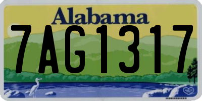 AL license plate 7AG1317