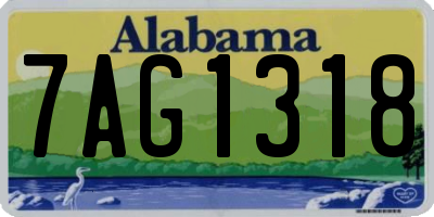 AL license plate 7AG1318
