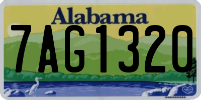 AL license plate 7AG1320