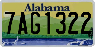 AL license plate 7AG1322
