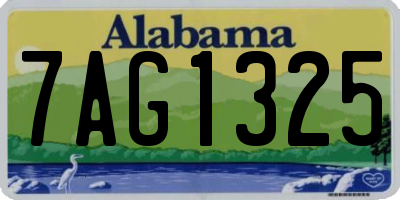AL license plate 7AG1325