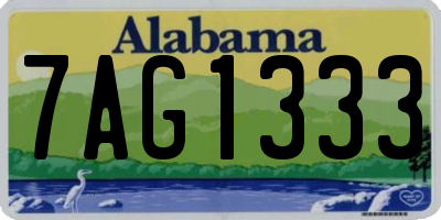 AL license plate 7AG1333