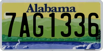 AL license plate 7AG1336