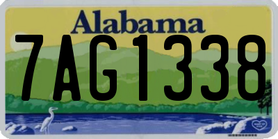 AL license plate 7AG1338