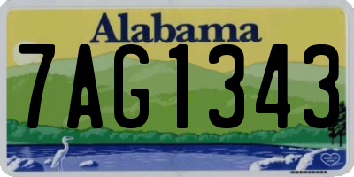AL license plate 7AG1343