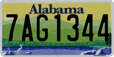 AL license plate 7AG1344